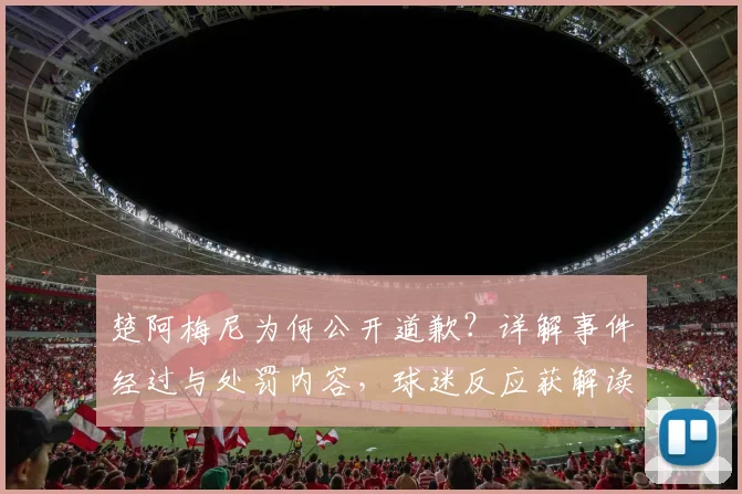 楚阿梅尼为何公开道歉？详解事件经过与处罚内容，球迷反应获解读